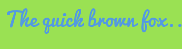 Image with Font Color 539AE1 and Background Color 9AE153